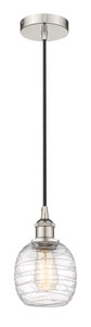 Belfast - 1 Light - 6 inch - Polished Nickel - Cord hung - Mini Pendant (616-1P-PN-G1013-LED)