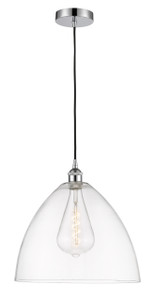 Bristol - 1 Light - 16 inch - Polished Chrome - Cord hung - Pendant (616-1P-PC-GBD-162-LED)