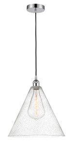 Berkshire - 1 Light - 16 inch - Polished Chrome - Cord hung - Pendant (616-1P-PC-GBC-164)