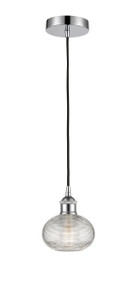 Ithaca - 1 Light - 6 inch - Polished Chrome - Cord hung - Mini Pendant (616-1P-PC-G555-6CL)