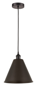 Berkshire - 1 Light - 12 inch - Oil Rubbed Bronze - Cord hung - Mini Pendant (616-1P-OB-MBC-12-OB-LED)