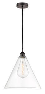 Berkshire - 1 Light - 16 inch - Oil Rubbed Bronze - Cord hung - Pendant (616-1P-OB-GBC-162-LED)