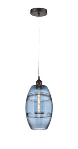 Vaz - 1 Light - 8 inch - Oil Rubbed Bronze - Cord hung - Mini Pendant (616-1P-OB-G557-8BL)