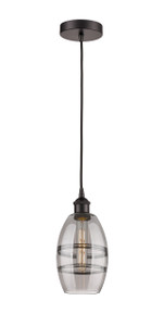 Vaz - 1 Light - 6 inch - Oil Rubbed Bronze - Cord hung - Mini Pendant (616-1P-OB-G557-6SM)