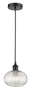 Ithaca - 1 Light - 8 inch - Oil Rubbed Bronze - Cord hung - Mini Pendant (616-1P-OB-G555-8CL)
