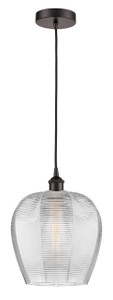 Norfolk - 1 Light - 12 inch - Oil Rubbed Bronze - Cord hung - Mini Pendant (616-1P-OB-G462-12-LED)