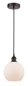 Athens - 1 Light - 8 inch - Oil Rubbed Bronze - Cord hung - Mini Pendant (616-1P-OB-G121-8)