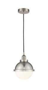 Hampden - 1 Light - 9 inch - Brushed Satin Nickel - Cord hung - Mini Pendant (616-1PH-SN-HFS-81-SN)