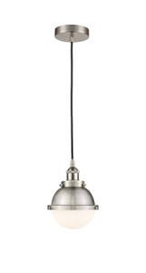 Hampden - 1 Light - 7 inch - Brushed Satin Nickel - Cord hung - Mini Pendant (616-1PH-SN-HFS-61-SN-LED)