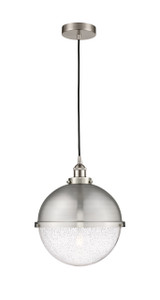 Hampden - 1 Light - 13 inch - Brushed Satin Nickel - Cord hung - Pendant (616-1PH-SN-HFS-124-SN)