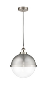 Hampden - 1 Light - 13 inch - Brushed Satin Nickel - Cord hung - Pendant (616-1PH-SN-HFS-122-SN)