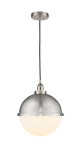 Hampden - 1 Light - 13 inch - Brushed Satin Nickel - Cord hung - Pendant (616-1PH-SN-HFS-121-SN)