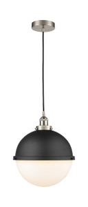 Edison - 1 Light - 13 inch - Satin Nickel - Mini Pendant (616-1PH-SN-HFS-121-BK)