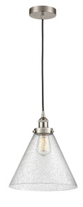 Cone - 1 Light - 12 inch - Brushed Satin Nickel - Cord hung - Mini Pendant (616-1PH-SN-G44-L-LED)