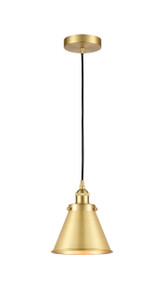 Appalachian - 1 Light - 8 inch - Satin Gold - Cord hung - Mini Pendant (616-1PH-SG-M13-SG-LED)