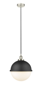 Edison - 1 Light - 13 inch - Polished Nickel - Mini Pendant (616-1PH-PN-HFS-121-BK)
