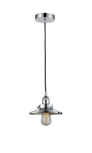 Edison - 1 Light - 8 inch - Polished Chrome - Cord hung - Mini Pendant (616-1PH-PC-M7)