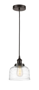 Bell - 1 Light - 8 inch - Oil Rubbed Bronze - Cord hung - Mini Pendant (616-1PH-OB-G713-LED)