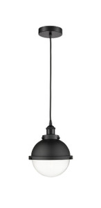 Hampden - 1 Light - 9 inch - Matte Black - Cord hung - Mini Pendant (616-1PH-BK-HFS-82-BK-LED)