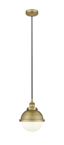 Hampden - 1 Light - 9 inch - Brushed Brass - Cord hung - Mini Pendant (616-1PH-BB-HFS-81-BB)
