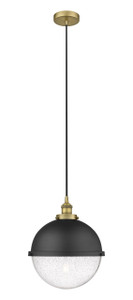 Edison - 1 Light - 13 inch - Brushed Brass - Mini Pendant (616-1PH-BB-HFS-124-BK)