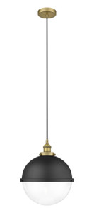 Edison - 1 Light - 13 inch - Brushed Brass - Mini Pendant (616-1PH-BB-HFS-122-BK)