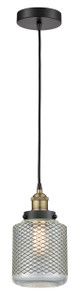 Stanton - 1 Light - 6 inch - Black Antique Brass - Cord hung - Mini Pendant (616-1PH-BAB-G262)