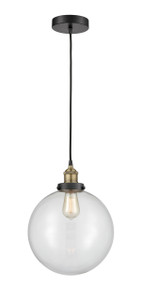 Beacon - 1 Light - 12 inch - Black Antique Brass - Cord hung - Mini Pendant (616-1PH-BAB-G202-12)