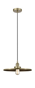 Appalachian - 1 Light - 16 inch - Antique Brass - Cord hung - Mini Pendant (616-1PH-AB-MFR-AB-16)