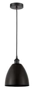 Bristol - 1 Light - 9 inch - Matte Black - Cord hung - Mini Pendant (616-1P-BK-MBD-9-BK)