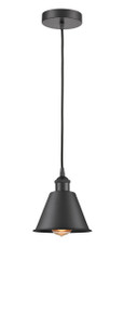 Smithfield - 1 Light - 7 inch - Matte Black - Cord hung - Mini Pendant (616-1P-BK-M8-LED)