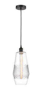 Windham - 1 Light - 7 inch - Matte Black - Cord hung - Mini Pendant (616-1P-BK-G682-7)