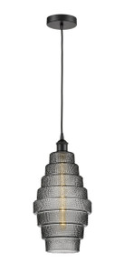 Cascade - 1 Light - 8 inch - Matte Black - Cord hung - Mini Pendant (616-1P-BK-G673-8)