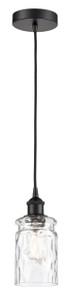Candor - 1 Light - 5 inch - Matte Black - Cord hung - Mini Pendant (616-1P-BK-G352)
