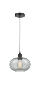 Gorham - 1 Light - 10 inch - Matte Black - Cord hung - Mini Pendant (616-1P-BK-G247-LED)