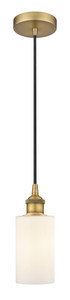 Clymer - 1 Light - 4 inch - Brushed Brass - Cord hung - Mini Pendant (616-1P-BB-G801-LED)