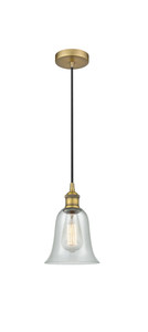 Hanover - 1 Light - 6 inch - Brushed Brass - Cord hung - Mini Pendant (616-1P-BB-G2812-LED)