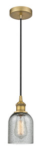 Caledonia - 1 Light - 5 inch - Brushed Brass - Cord hung - Mini Pendant (616-1P-BB-G257)