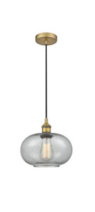 Gorham - 1 Light - 10 inch - Brushed Brass - Cord hung - Mini Pendant (616-1P-BB-G247-LED)