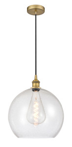 Athens - 1 Light - 14 inch - Brushed Brass - Cord hung - Pendant (616-1P-BB-G124-14)