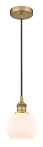 Athens - 1 Light - 6 inch - Brushed Brass - Cord hung - Mini Pendant (616-1P-BB-G121-6-LED) Athens - 1 Light - 6 inch - Brushed Brass - Cord hung - Mini Pendant (616-1P-BB-G121-6-LED)