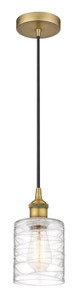 Cobbleskill - 1 Light - 5 inch - Brushed Brass - Cord hung - Mini Pendant (616-1P-BB-G1113)