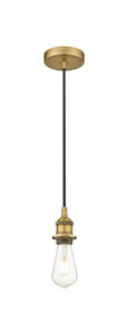 Edison - 1 Light - 2 inch - Brushed Brass - Cord hung - Mini Pendant (616-1P-BB)