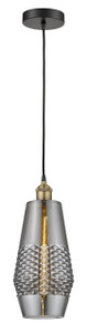 Windham - 1 Light - 7 inch - Black Antique Brass - Cord hung - Mini Pendant (616-1P-BAB-G683-7)