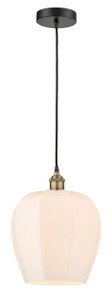 Norfolk - 1 Light - 12 inch - Black Antique Brass - Cord hung - Mini Pendant (616-1P-BAB-G461-12)