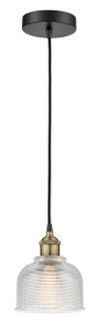 Dayton - 1 Light - 6 inch - Black Antique Brass - Cord hung - Mini Pendant (616-1P-BAB-G412)