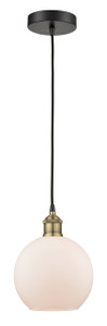 Athens - 1 Light - 8 inch - Black Antique Brass - Cord hung - Mini Pendant (616-1P-BAB-G121-8)