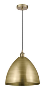 Bristol - 1 Light - 16 inch - Antique Brass - Cord hung - Mini Pendant (616-1P-AB-MBD-16-AB-LED)