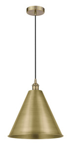 Berkshire - 1 Light - 16 inch - Antique Brass - Cord hung - Mini Pendant (616-1P-AB-MBC-16-AB)