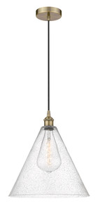 Berkshire - 1 Light - 16 inch - Antique Brass - Cord hung - Pendant (616-1P-AB-GBC-164-LED)
